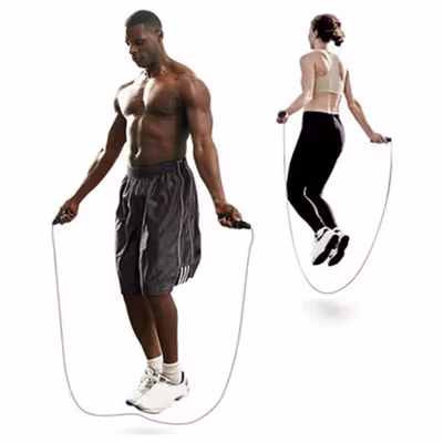 TaffSPORT Tali Skipping Speed Jump Rope Bearing Non Slip Sports Weight - JR05 - Black — gambar 4