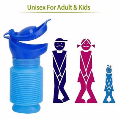 JIEMU Botol Tempat Pipis Foldable Travel Pee Bottle 750ml - PA341 - Blue — gambar 4