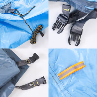 TaffSPORT Tenda Camping Lipat Otomatis 2 Orang Double Layer Waterproof - S003-JY-L - Blue — gambar 4