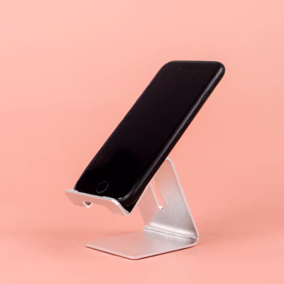 TaffSTUDIO Stand Aluminium Untuk Smartphone - S2 - Silver — gambar 4
