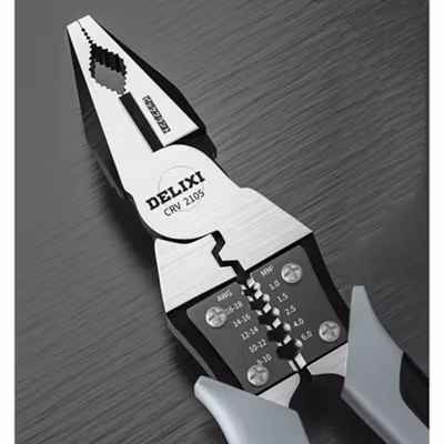 DELIXI Tang Pemotong Kawat CRV Multifungsi Wire Cutter 9 Inch - 2105 - Gray — gambar 4