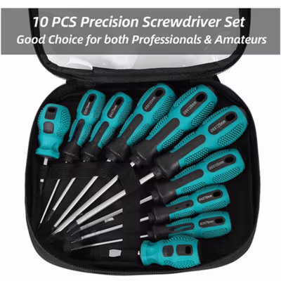 Taffware Obeng Set Reparasi Magnetic Head 10in1 - SK804 - Green — gambar 4