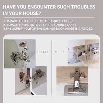LOYOCA Hinge Pintu Repair Cabinet Furniture Drawer Door - CD302 - Silver — gambar 4