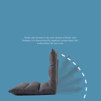 Vieruodis Kursi Lipat Folding Lounger Home Lazy Sofa 6 Grids - VDS14 - Gray — gambar 4