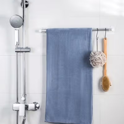 TaffHOME Clamp Gantungan Adhesive Wall Hanger Curtain Rod 2 PCS - TC22 - Transparent — gambar 4