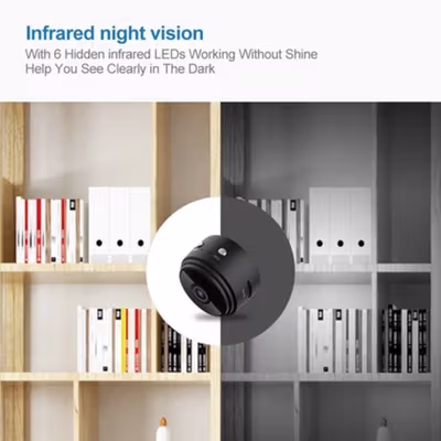 Taffware Kamera CCTV Indoor Mini WiFi IP Camera Night Vision 1080P 2MP - A9NV - Black — gambar 4