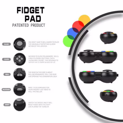 Crown Tiger Mainan Anak EDC Fidget Pad Children Toy - 7780 - Black — gambar 4