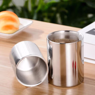 Mugumu Gelas Stainless Steel 201 Korea Single Wall Glass 192ml - MG031 - Silver — gambar 4