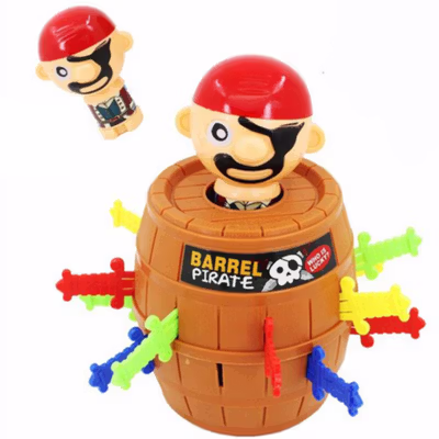 HAIZHOU Crazy Pirates Roulette Lucky Barrel Running Man Game - YF555 - No Color — gambar 4