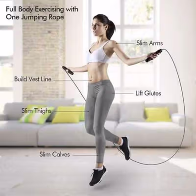 TaffSPORT Tali Skipping Jump Rope Gym Fitness - GL-JUM-001 - Red — gambar 4