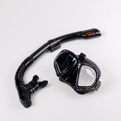 TaffSPORT Kacamata Selam Snorkeling Wide View GoPro Mount Diving Mask - AS304 - Black — gambar 4