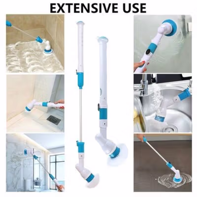 TaffHOME Hurricane Spin Scrubber Tools Set Sikat Kamar Mandi Elektrik - WQ8111 - Blue — gambar 4