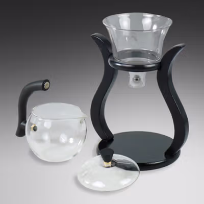 Chameilai Pitcher Pembuat Teh Tradisional Infuser Teapot Borosilicate - K10 - Transparent — gambar 4