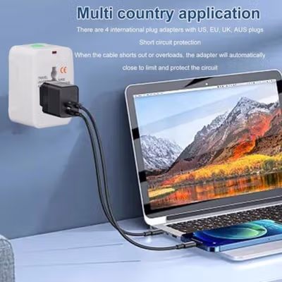 USBO Universal Travel Adaptor Colokan Charger Adapter 13A - 931L - White — gambar 4