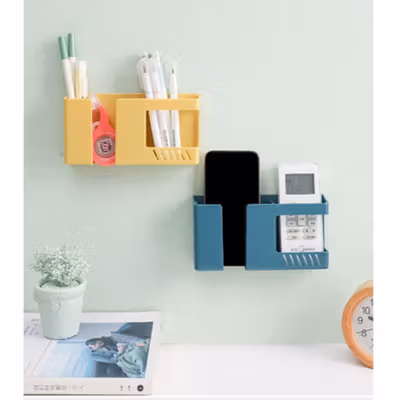 BLINGIRD Holder Rak Tempel Mini Organizer Storage Box - WD58 - Blue — gambar 4