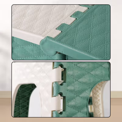 HUIXINGWANG Kursi Lipat Foldable Chair Stool - DCC02 - White/Green — gambar 4