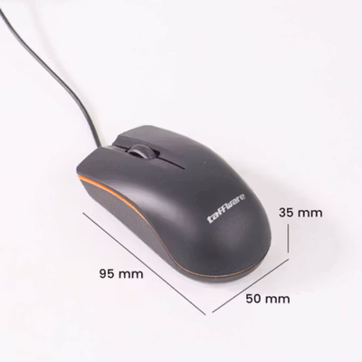 TaffGEAR Mouse Optical Wired USB Ergonomic 800DPI - M20 - Black — gambar 4