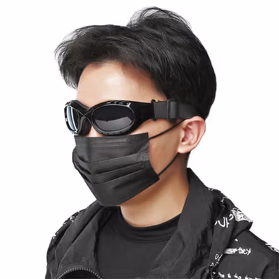 QIFISH Kacamata Helm Motor Goggles Polarized Windproof - SP351 - Black — gambar 4