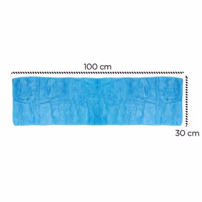 Handuk Microfiber Quick Dry 100x30cm with Storage Bag - W-580 - Sky Blue — gambar 4