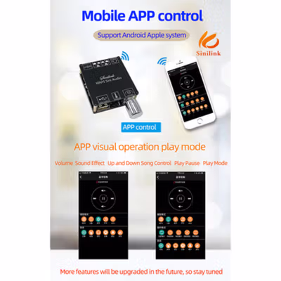 Sinilink XINYI Audio Amplifier Bluetooth 5.0 Class D 2x100W - XY-C100L - Black — gambar 4