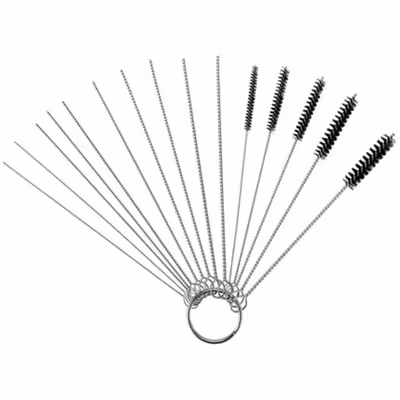 AGS Sikat Brush Pembersih Karburator Cleaning Needles Tools 15 PCS - CS8 - Black — gambar 4