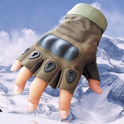 Black Eagle Sarung Tangan Tactical Gloves Fingerless Size L - A1 - Green — gambar 4