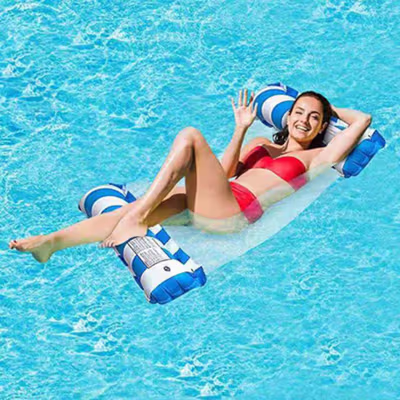 Doffy Pelampung Renang Floating Hammock Inflatable Water Bed - FDJ21 - Blue — gambar 4