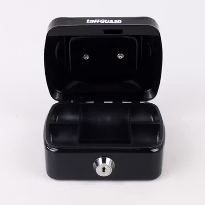TaffGUARD Kotak Brankas Uang Safebox Key Lock 12.5x9.5x6cm - JJZS66 - Black — gambar 4