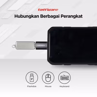 Taffware OTG Adapter Lightning to USB Female - NO14 - Black — gambar 4