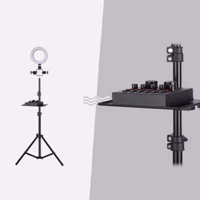 TaffSTUDIO Tripod Sound Card Tray Clamp Holder - NB11 - Black — gambar 4