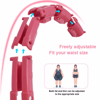 RUNASK Alat Fitness Cincin Pelangsing Hula Hoop Waist Adjustable - RK013 - Blue — gambar 4