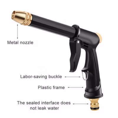 TaffHOME Semprotan Air Steam Cuci Mobil High Pressure Gun - 888 - Black — gambar 4