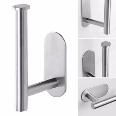 HOUSEEN Gantungan Tempat Tisu Roll Toilet Paper Tissue Stainless 304 - HJ30 - Silver — gambar 4