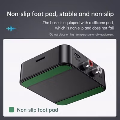VIKEFON Wireless Bluetooth Audio Transmitter Receiver 5.0 AUX 3.5mm - C39S - Black — gambar 4