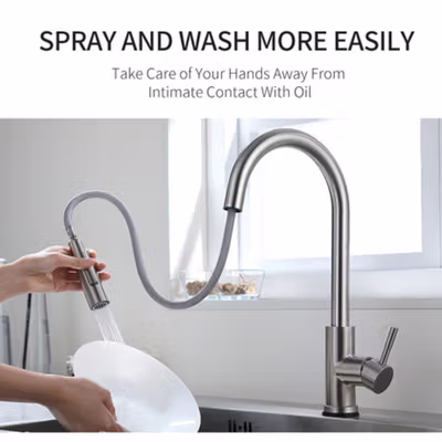 FACAZ Keran Wastafel Sensor Sentuh Pull Out Sink Faucet 360 Rotation - FAC36 - Black — gambar 4
