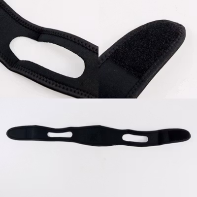 AOLIKES Sabuk Tidur Anti Ngorok Snoring Solution Chin Rest Band Strap - 2107 - Black — gambar 4