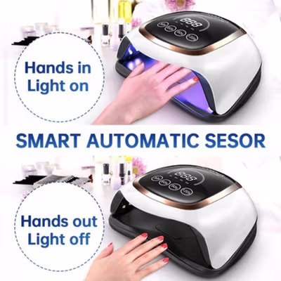 BLUEQUE Pengering Kutek UV Lamp Nail Dryer 168W - BQV3 - White — gambar 4