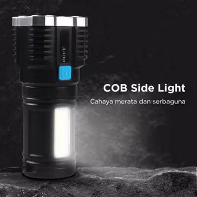 ZHIYU Senter LED XPE COB USB Rechargeable Waterproof IP44 200 Lumens - L-S03 - Black — gambar 4
