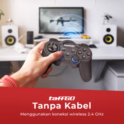 TaffGO Wireless Gamepad 2.4 GHz untuk Smart TV Box - TGZ-850M - Black — gambar 4