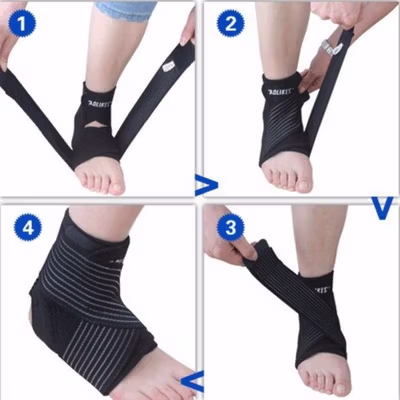 AOLIKES Penyangga Engkel Sport Ankle Support 1 PCS - 4546 - Black — gambar 4