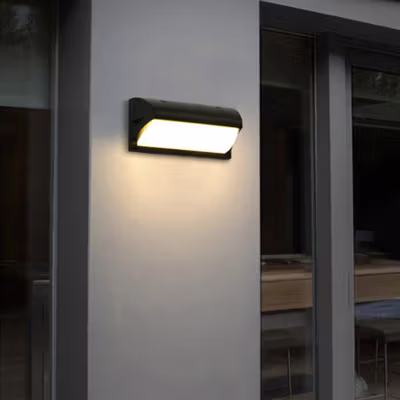 GAVT Lampu Dinding Hias Outdoor Wall Light 18W Warm White Model E - 611 - Black — gambar 4