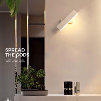 LITU Lampu Hias Dinding Slim Rotasi 340 Derajat Warm White 3000K 7W - W22 - Black — gambar 4