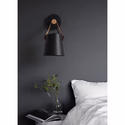 TaffLED Fitting Lampu Hias Dinding Minimalis Living Room Light E27 - F215 - Black — gambar 4