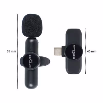 TaffSTUDIO Wireless Lavalier Lapel Microphone Vlogger USB Type C - HA85 - Black — gambar 4