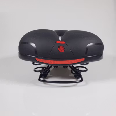 TaffSPORT Jok Sadel Sepeda Bike Saddle Empuk Kulit Sintetis Universal Spring - SX223-06 - Black/Red — gambar 4