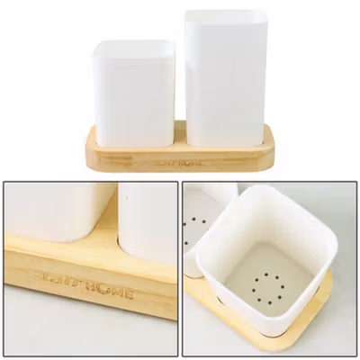 TaffHOME Rak Organizer Dapur Tempat Sendok Garpu 2 Box - LL251 - White — gambar 4