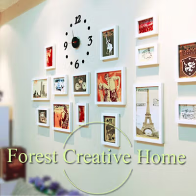 Taffware Jam Dinding DIY Giant Clock Creative Design 30cm - DIY-06 - Black — gambar 4