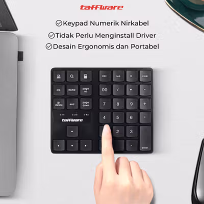 Taffware Keypad Numerik Multimedia Wireless 2.4GHz 35 Buttons - R57 - Black — gambar 4