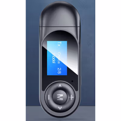 VAORLO USB Audio Bluetooth 5.0 Receiver Transmitter LCD Adaptor - BT12 - Black — gambar 4
