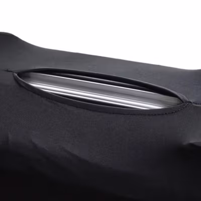 HMUNII Sarung Koper Elastis Poliester Velcro Spandeks Luggage Cover S - ZY005 - Black — gambar 4